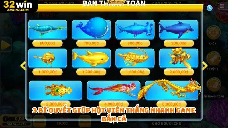 3 bí quyết giúp hội viên thắng nhanh game bắn cá