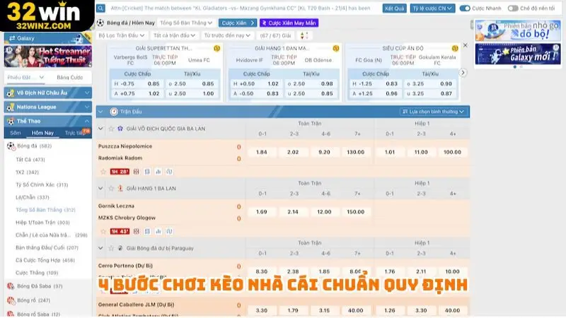 4 bước chơi kèo nhà cái chuẩn quy định