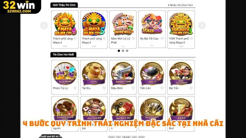4 bước quy trình trải nghiệm đặc sắc tại nhà cái