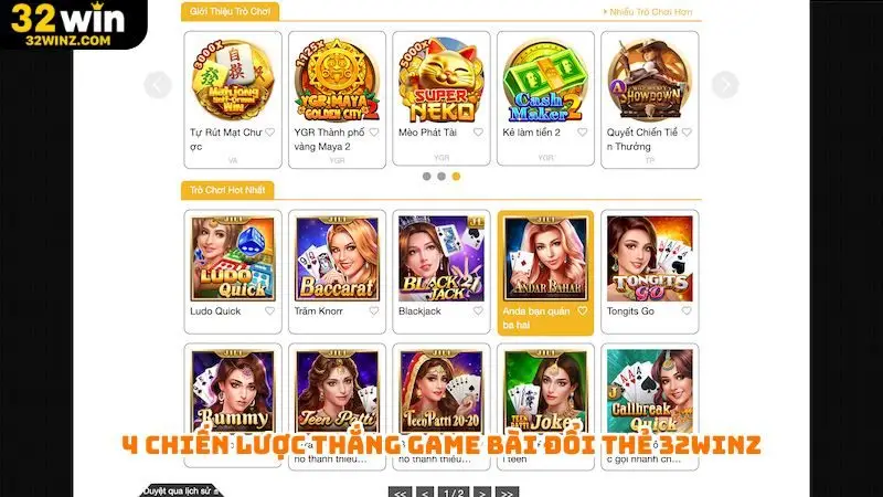 4 chiến lược thắng game bài đổi thẻ 32Win