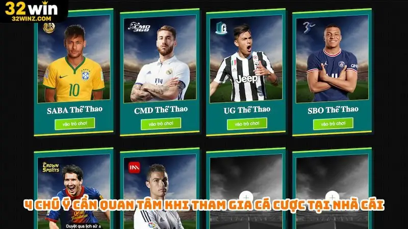 4 chú ý cần quan tâm khi tham gia cá cược tại nhà cái