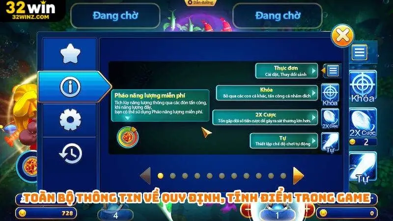 Toàn bộ thông tin về quy định, tính điểm trong game